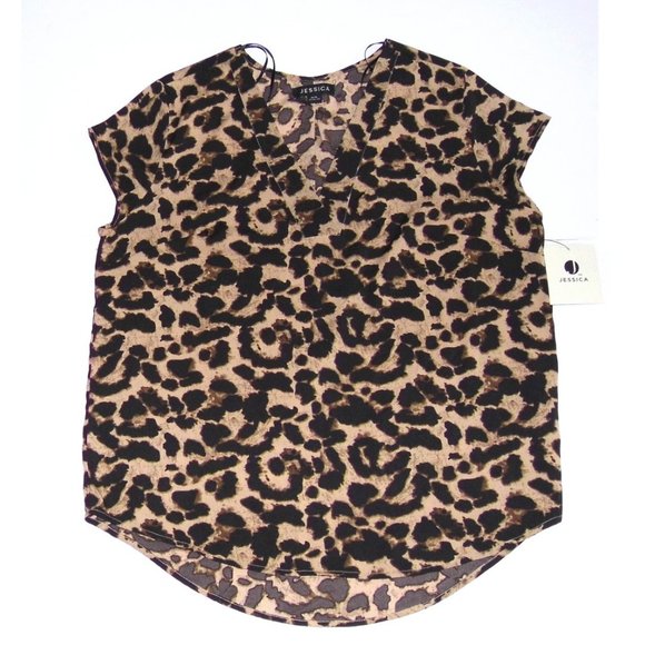 NEW Jessica Animal Print Top size M - Picture 7 of 9